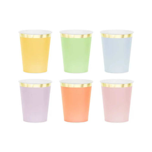 Picture of PAPER CUPS PASTEL MIX 220ML - 6 PACK